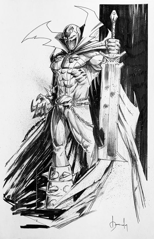 Black & White Spawn Fan Art Print - 11 x 17