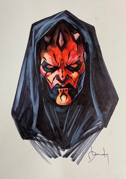 Full Color Darth Maul Fan Art Print - 11 x 17