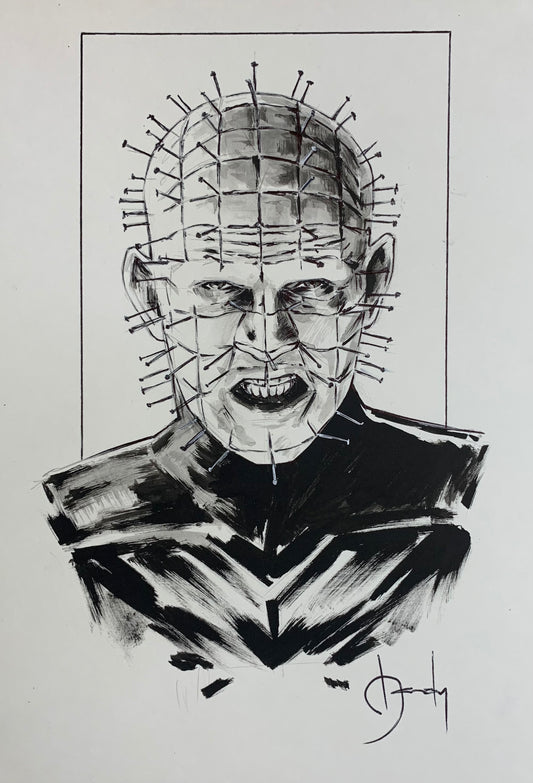 Pinhead Black & White Fan Art Print - 11 x 17