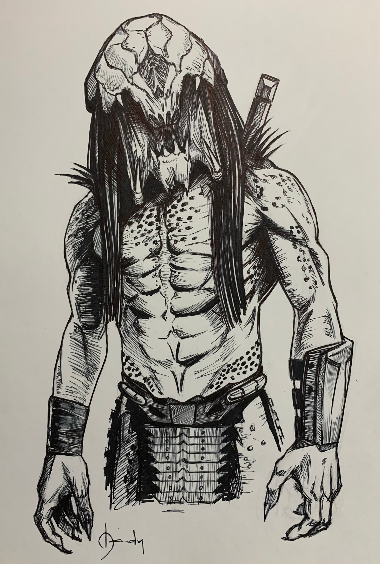 Predator Ink Sketch - Print - 11 x 17