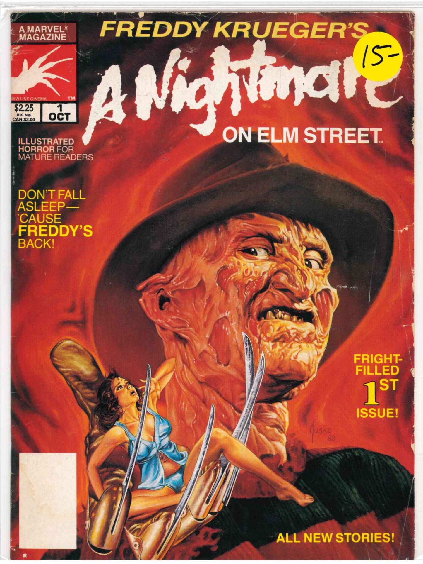 Freddy Krueger’s A Nightmare on Elm Street #1 (Marvel Magazine, October 1989)