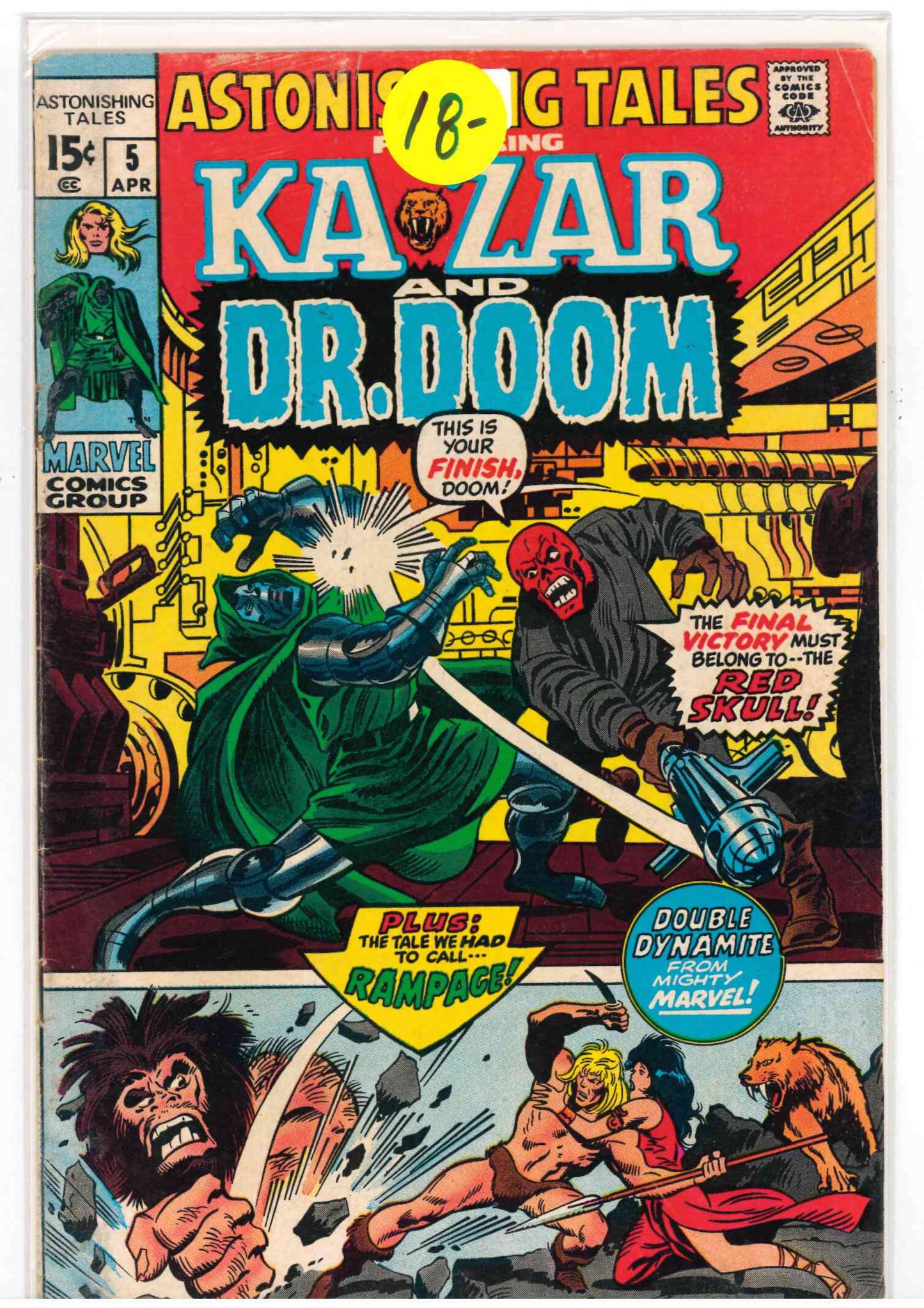 Astonishing Tales #5 feat Ka-Zar & Dr Doom - Marvel Comics