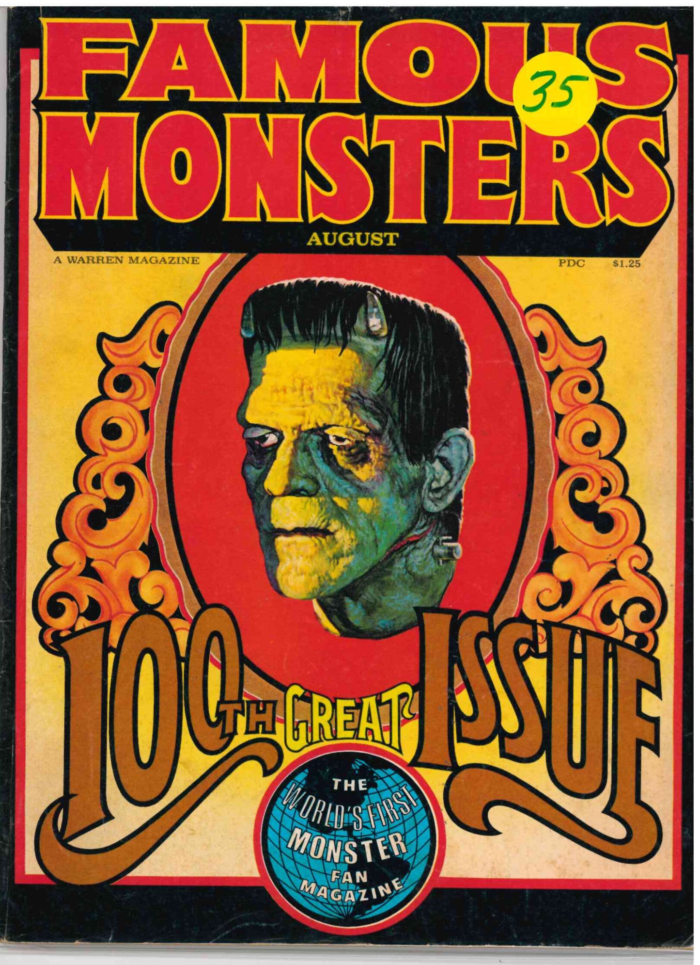 Famous Monsters of Filmland #100 (August 1973, Warren Publishing / Forry Ackerman’s magazine)