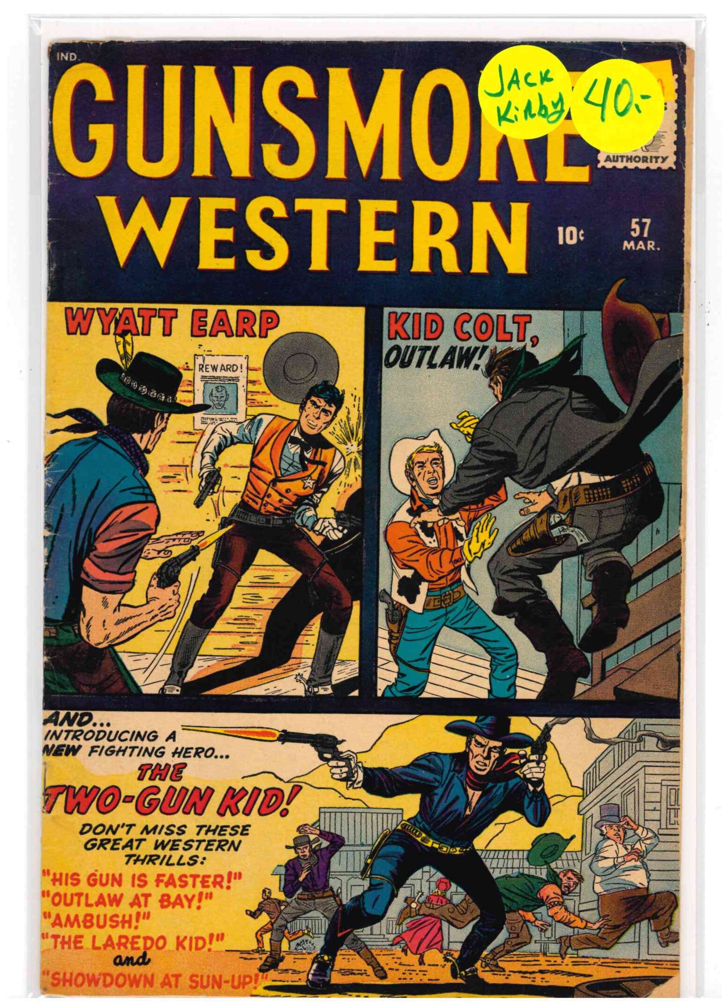 Gunsmoke Western #57 (Marvel, March 1960) Jack Kirby Cover!