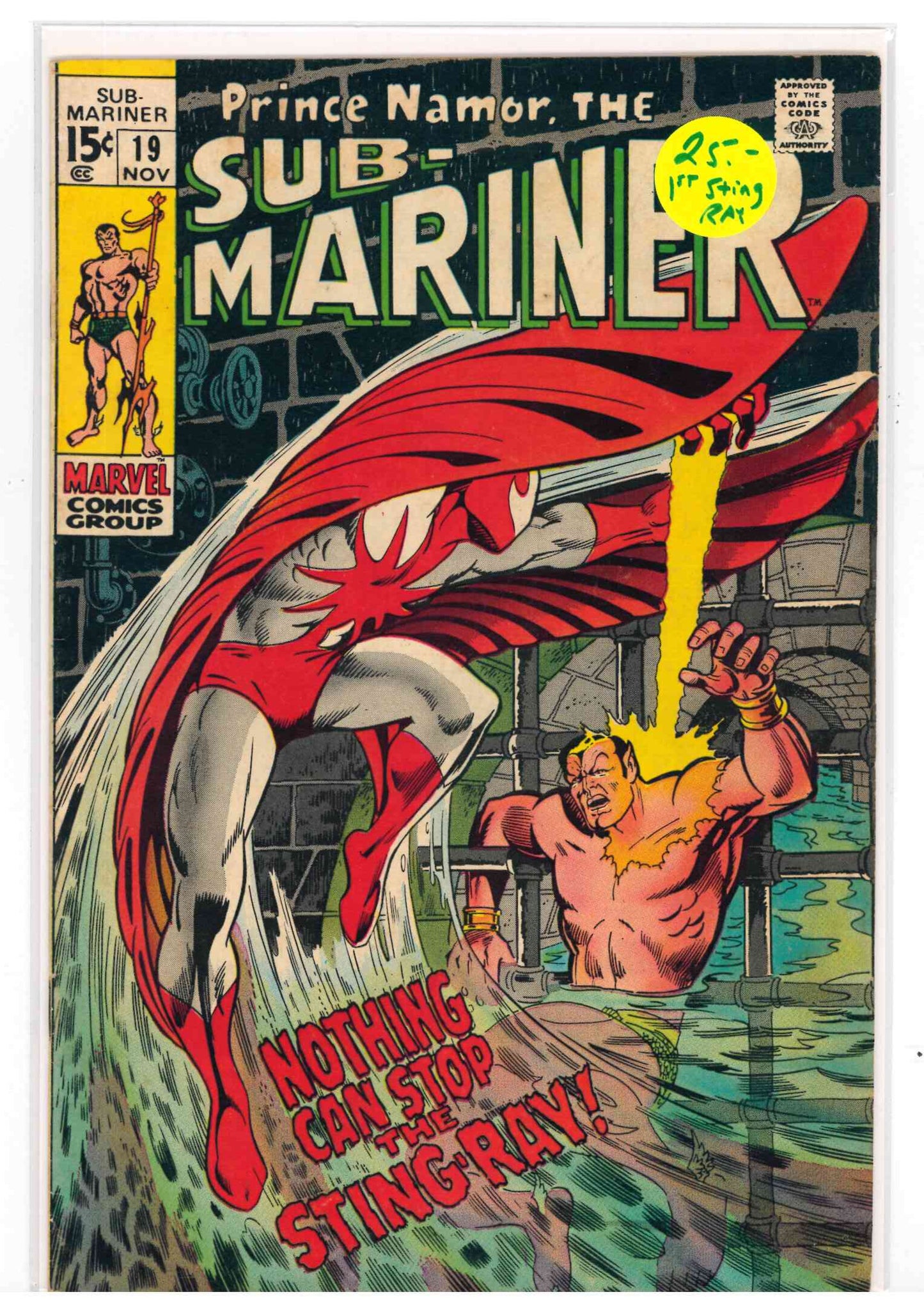 Prince Namor, the Sub‑Mariner #19 (1969) - 1st Sting Ray